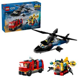   LEGO® City - Helikopter tűzoltóautó és tengeralattjáró egy csomagban (60462)
