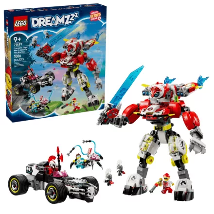 LEGO® DREAMZzz - Cooper tigrisrobotja és Zero hot rod autója (71497)